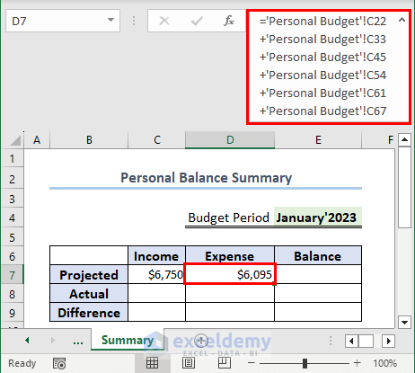 summarize expenses