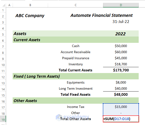 How to Automate Financial Statements in Excel