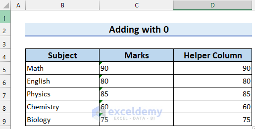 Adding 0 for Converting Entire Column to Number