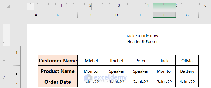 How To Make A Title Row In Excel 5 Easy Methods ExcelDemy