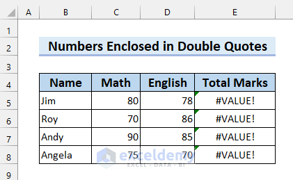 4. Check If Numbers Are Enclosed in Double Quotes