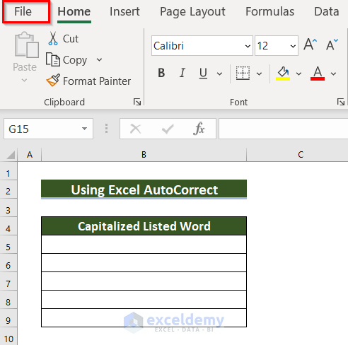 Excel Capitalize First Letter of Sentence