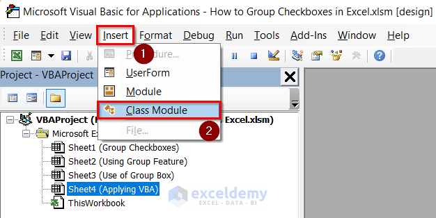Applying VBA to Group Checkboxes in Excel