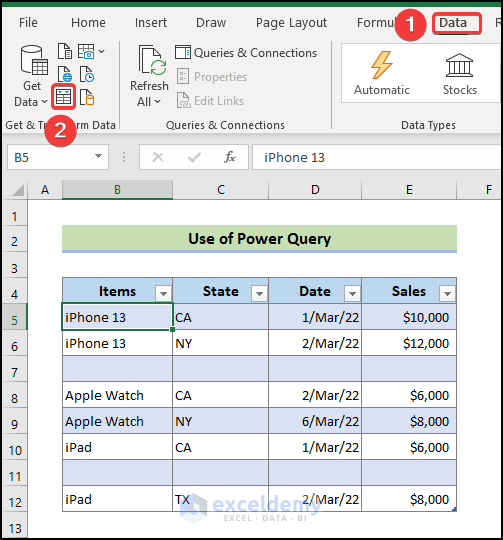 apply power query