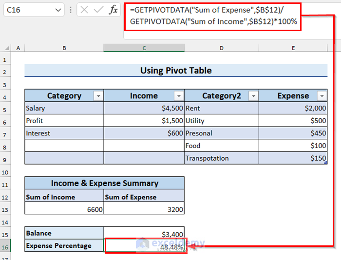 How to Track Income and Expenses in Excel by Using Pivot Table