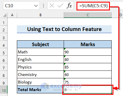 Using Text to Columns Feature for Converting Entire Column to Number
