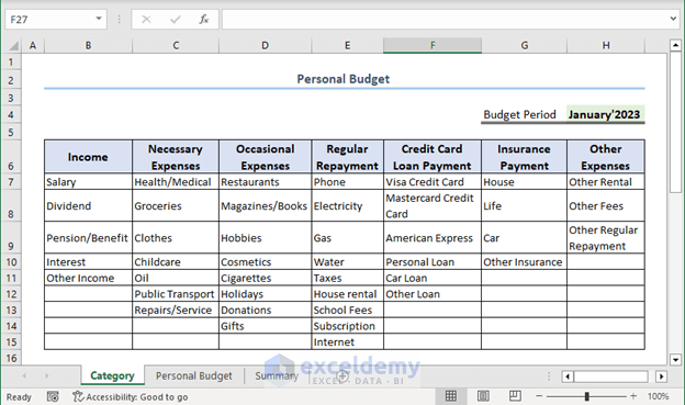 classify expenses