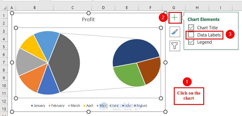 How to Make Pie Chart in Excel with Subcategories 