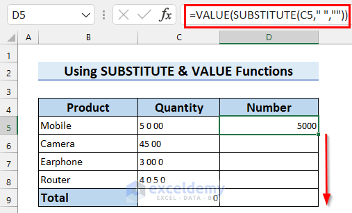Use of VALUE Function