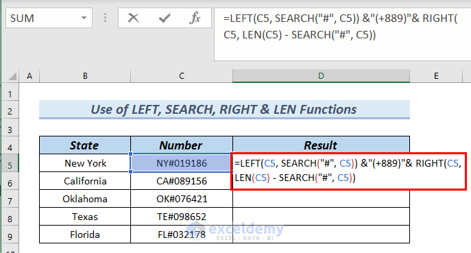 How to Insert Character Between Text in Excel