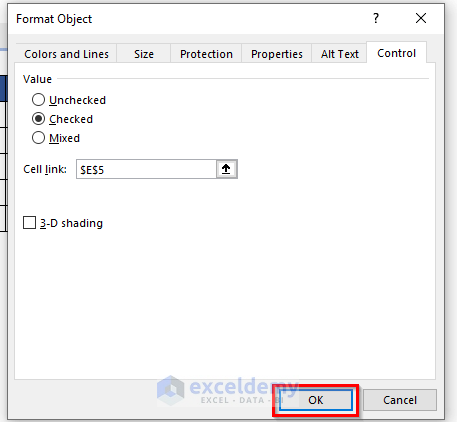 How to Count Checkboxes in Excel