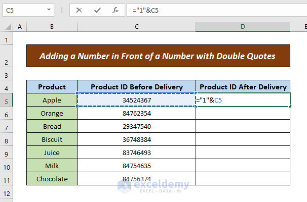 Add a Number in Front of a Number 