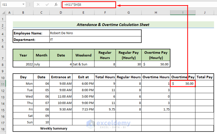 Calculate Overtime Pay