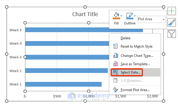 Customize the Legends in the Bar Graph in Excel