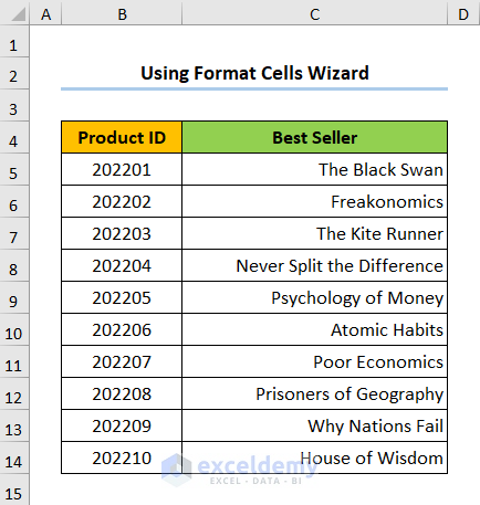 Change Alignment in Excel to the Right Using Format Cells Wizard