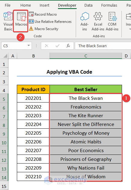 Change Alignment in Excel to the Right Using VBA Code