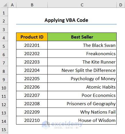 Change Alignment in Excel to the Right Using VBA Code