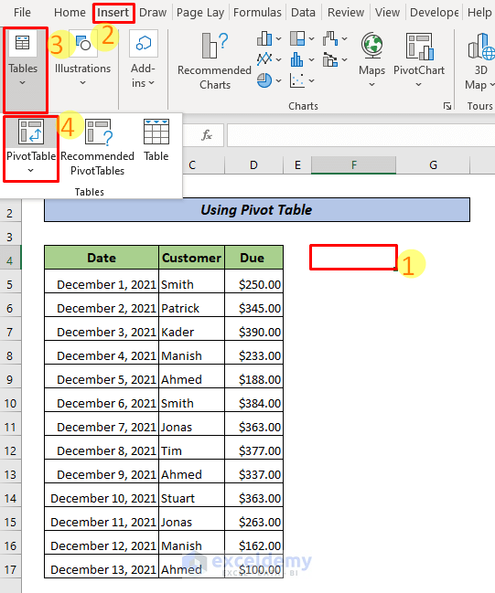 Use Pivot Table to Consolidate Rows and Sum Data