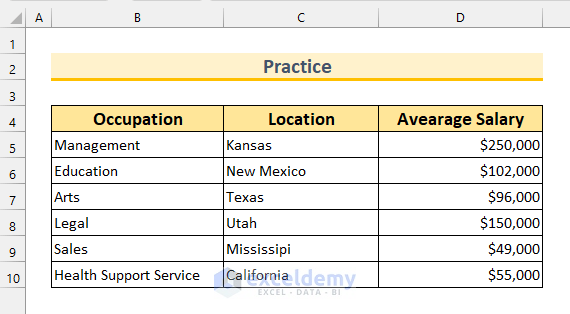 Practice Dataset