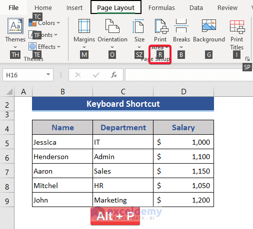 Keyboard Shortcut to delete blank pages in Excel