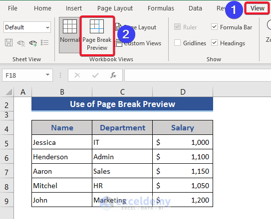Delete blank Pages Using Page Break Preview