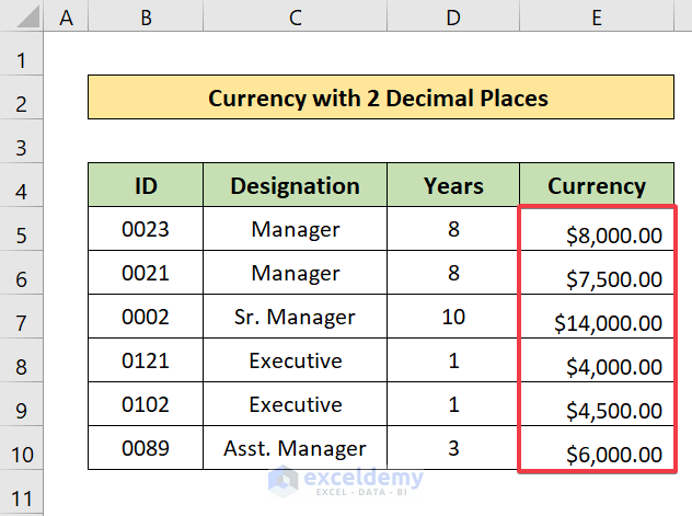 Using VBA to add Currency