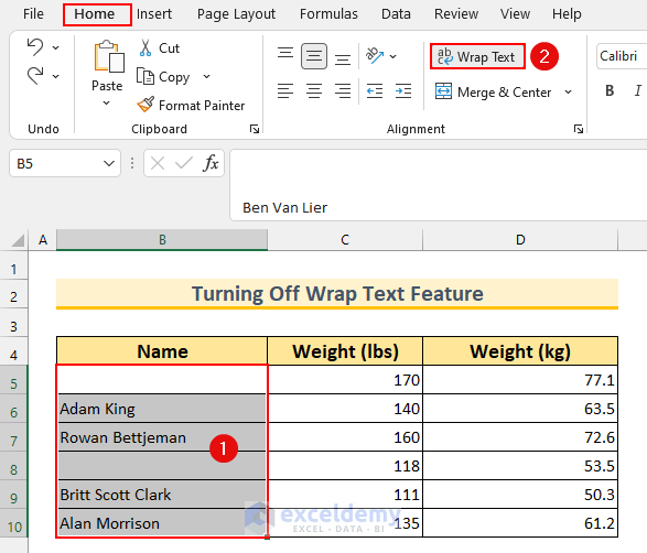 Text Wrap Feature