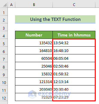 Convert Number To Time Hhmmss In Excel (2 Suitable Ways)