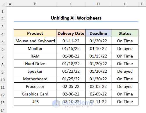 Excel File Opens Blank Grey Screen Fix with Unhide All Worksheets