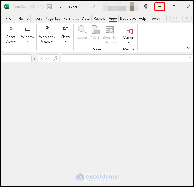 Excel File Opens Blank Grey Screen Fix with Minimizing and Maximizing Excel Window