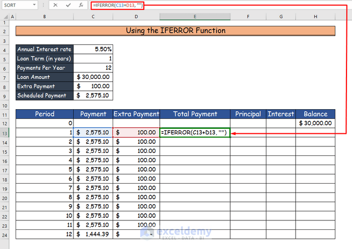 Suitable Solutions to Create an Excel Loan Calculator with Extra Payments