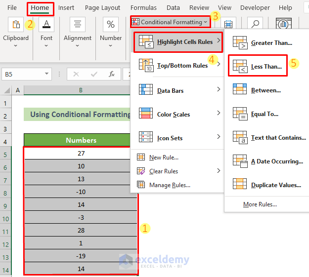 Access the Conditional Formatting Tool 