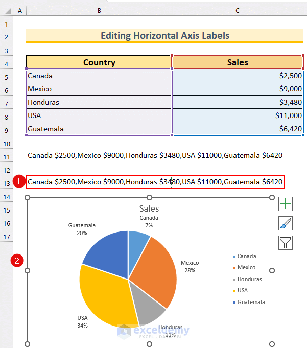 Excel Pie Chart Legend with Values 11