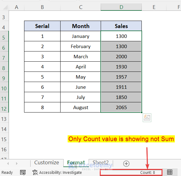 Change Cell Format to Numbers