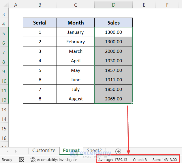 Change Cell Format to Numbers