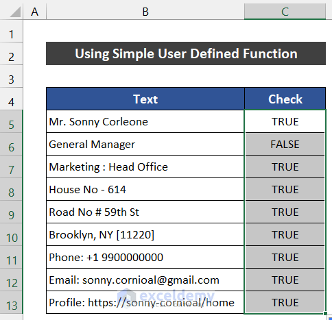 Using Simple User-Defined Function to Check If Cell Contains Special Character