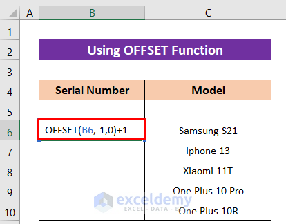 Using SEQUENCE Function to Create a Formula for Serial Number