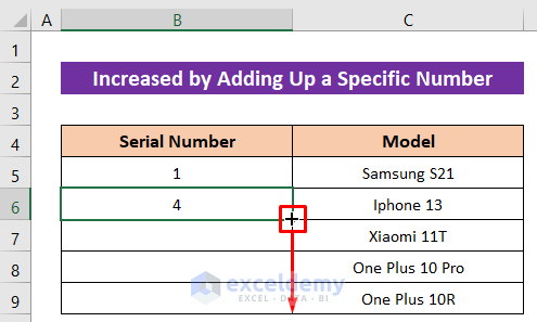 How to Create a Formula for Serial Number Increased by a Specific Number