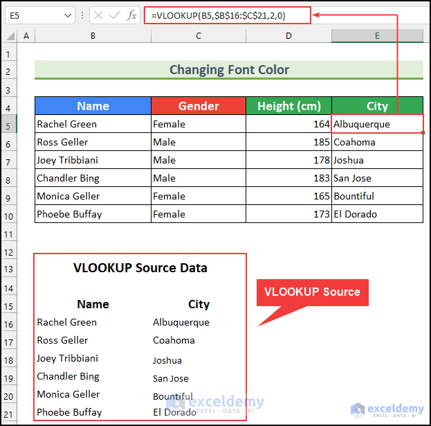 Hide VLOOKUP Source Data in Excel 2
