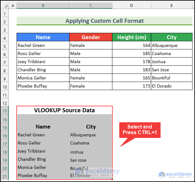 Hide VLOOKUP Source Data in Excel 5