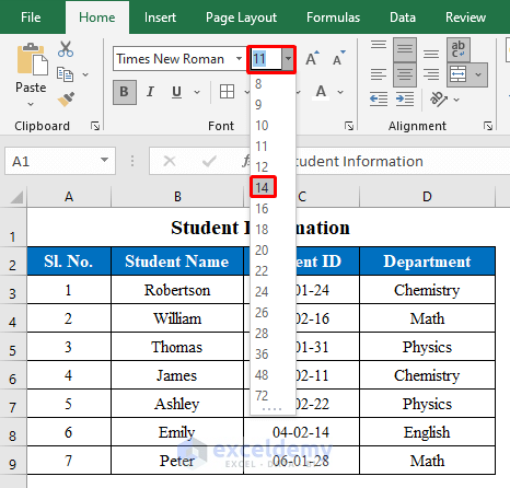  Add a Title to a Table in Excel