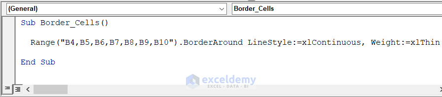 Apply All Borders with Excel VBA