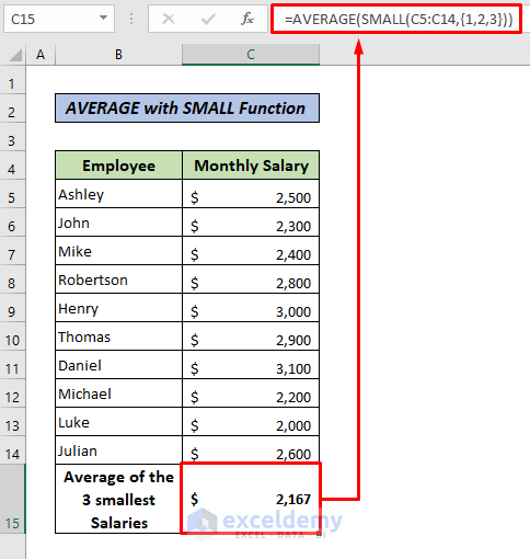 Finding Average of 3 Smallest Prices