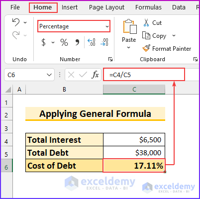 How to Calculate Before Tax Cost of Debt in Excel 5
