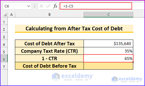 How to Calculate Before Tax Cost of Debt in Excel 8