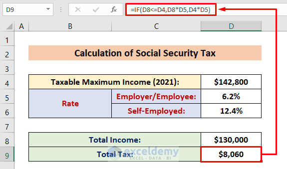 How to Calculate Social Security Tax in Excel
