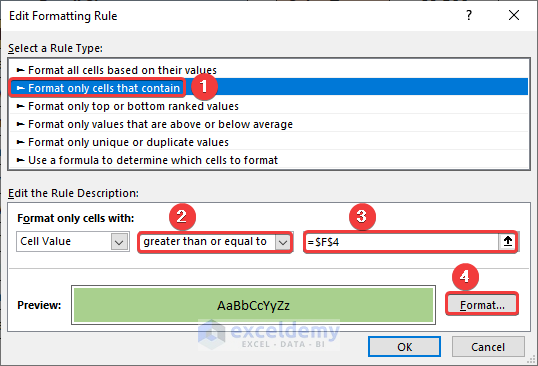 How to Change Background Color Based on Value in Excel on Another Cell
