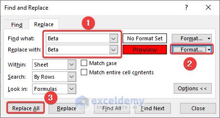 How to Change Background Color Based on Value in Excel Using Find and Replace