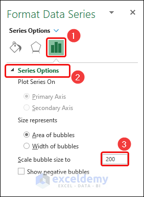 How to Change Bubble Size in Scatter Plot Excel