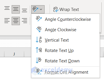 Change Text Orientation with Excel Ribbon